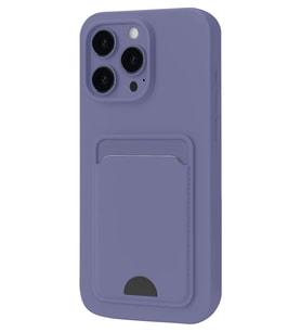 iPhone 16 Plus Kılıf Kelvin Kartvizitli Silikon - Lila