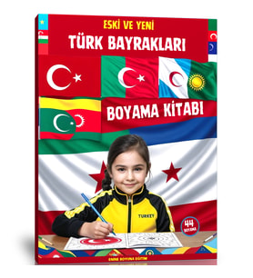 Eski ve Yeni Türk Devletleri Bayrakları Boyama Kitabı (Örnekler Laminasyonludur)
