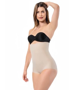 Form Angel 2003 Bayan Lazer Kesim Yüksek Bel Slip Külot Korse (Ten)