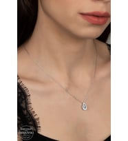 Union Swarovski Zirconia Kadın Kıvılcım Gümüş Kolye