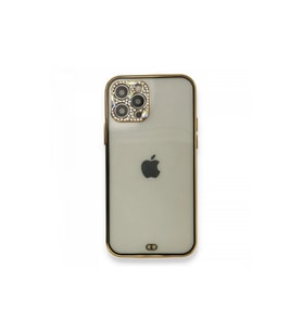 Apple İphone 12 Pro Kılıf Liva Taşlı Silikon - Siyah