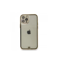 Apple İphone 12 Pro Kılıf Liva Taşlı Silikon - Siyah
