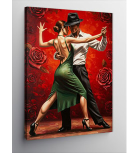 Kanvas Tablo Tutkulu Tango Dansı