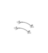 Defne Zamak Kulp Yonca Desenli Model 14 CM (2 Adet)