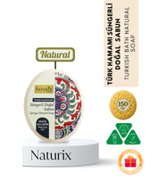 Naturix Türk Hamamı Süngerli Sabun 150 gr  Cildi Ölü Deriden Arındırır Ve Derinlemesine Temizler