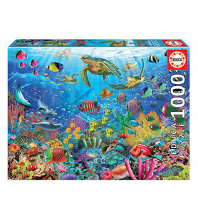 Educa Puzzle 1000 Parça Denizde Kaplumbağa 19266