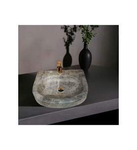 Evin Dark Emperador Tek Batarya Çıkışlı Dizayn  Lavabo-135
