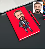 Kişiye Özel Boksör Tasarımlı Karikatür Defter Ve Kalem Seti 5