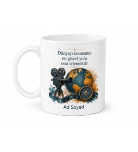 Belgesel Sever Yazılı Baskılı Kupa Bardak Hediye Porselen Mug