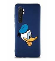 Xiaomi Mi Note 10 Lite Soft Premier Kapak Donald Duck-F Tasarımlı Silikon Kılıf - Lacivert (Şeffaf)
