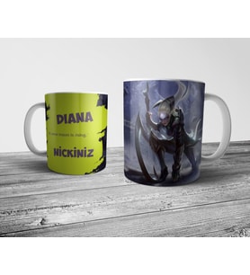 Pixxa  DIANA İsimli Kişiye Özel Kupa Bardak (League of Legends,LOL)