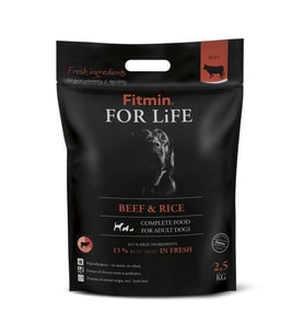Fitmin For Life %13 Taze Biftek Etli Yetişkin Köpek Maması 2,5 Kg (Kahverengi)