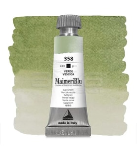 Maimeri Blu Tüp Sulu Boya 12 ml S1 No:358 Sap Green