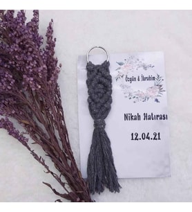 20 Adet Makrome Anahtarlık Nikah Şekeri-