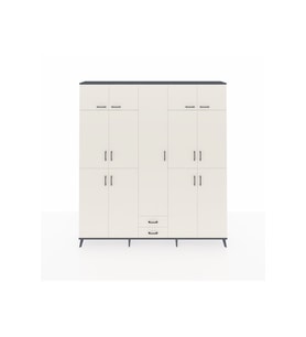 Arges Gardrop 10 Raflı 2 Çekmeceli 4 Askılı 220x30x243 Antrasit-Aytaşı