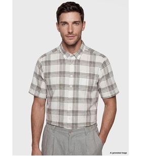 LCWAIKIKI Classic Yeşil Regular Fit Ekose Poplin Erkek Gömlek