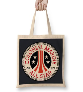 Colonial Marine Alien All Star Converse Logo Bez Çanta Uzun Saplı