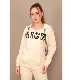 Rich Kadın Baskılı Kapüşonlu Sweatshirt
