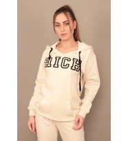 Rich Kadın Baskılı Kapüşonlu Sweatshirt