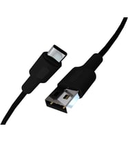 Coral USB A-C Hızlı Şarj Kablosu (Siyah + Siyah Uç) (150 CM)