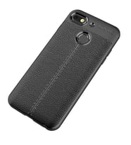 General Mobile 8 Go Kılıf Niss Deri Desenli Silikon Kılıf (Siyah)