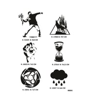 Dik Duruş Geçici Dövme Stencil Seti Spreysiz