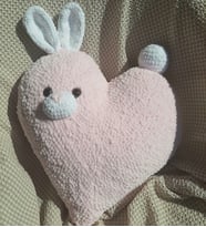 Mi-Knitting, Tavşan Figürü Kırlent, Çocuk Odası Kırlent, Bebek Odası Kırlent, Dekoratif Kırlent, Elişi Kırlent