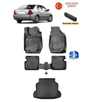 Rizline Toyota Corolla SEDAN 2000-2006 Yılları Arası Uyumlu 3D Havuzlu Paspas ve Bagaj Havuzu Seti ASMA KOKU VE NUMARATÖR HEDİYELİ