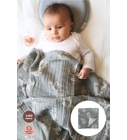 2 Katlı Jakarlı Müslin Bebek Battaniyesi %100 Pamuk Nefes Alabilen Yenidoğa