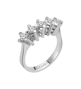 Bella Gloria 0.75ct Pırlanta Beştaş Alyans (AL15017)