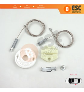 Opel Astra H A04 2004-2014 4/5 Kapı 13100423 İçin Arka Sol Cam Kriko Tamir Seti