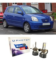 Kia Picanto Led Xenon Uzun + Kısa Far Ampulü H4 Mono Yeni Seri Beyaz