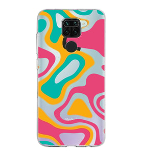 Xiaomi Redmi Note 9 Uyumlu Kapak Renkli Desen Tasarımlı Şeffaf Silikon Kılıf