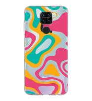 Xiaomi Redmi Note 9 Uyumlu Kapak Renkli Desen Tasarımlı Şeffaf Silikon Kılıf