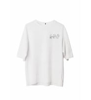 Erkek Baskılı T-Shirt Kısa Kol Bisiklet Yaka Regular Fit Rahat Kalıp Günlük Tişört - Beyaz
