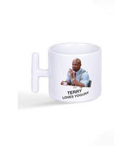Terry Loves Yogurt Brooklyn Nine Nine Baskılı T Kulplu Latte Fincan Kupa Bardak