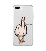 Iphone 7 Plus ve 8 Plus Uyumlu Duck You Tasarımlı Şeffaf Telefon Kılıfı