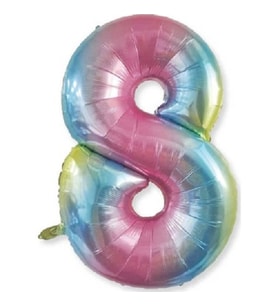 Benim Marifetlerim 8 Rakamı Rengarenk Folyo Balon 16 inch 40 cm