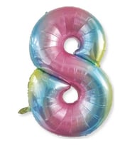 Benim Marifetlerim 8 Rakamı Rengarenk Folyo Balon 16 inch 40 cm