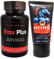 Eroxplus Erkeklere 30LU Özel Kaps + Hors Active Cream 50 ml Erkek Katılaştırıcı