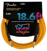 Fender 0990818113 Professional Enstrüman Kablosu (5.5m - Fosforlu Turuncu) Enerjik Turuncu Renk Dayanıklı Konektörler ve Düşük Dip Gürültüsü