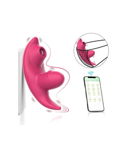 Akıllı Telefon Uyumlu Manyetik Şarjlı Çift Motorlu Vibratör Rose – G Noktası ve Klitoris Uyarıcı