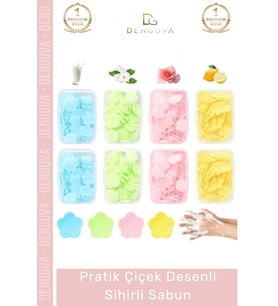 Taşınabilir Çok Dilimli Kamp Çocuk Dış Mekan Tuvalet Pratik Çiçek Desenli Sihirli Sabun