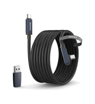 16FT VR Link Kablosu Meta Quest 3/3S/2/Pro ve Pico 4 Uyumlu USB 3.0 PC SteamVR Siyah