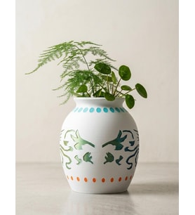MYCRAFT3D Desenli Dekoratif Saksı & Vazo Çiçek Düzenleyici 19cm Anka Motifli Saksı