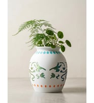MYCRAFT3D Desenli Dekoratif Saksı & Vazo Çiçek Düzenleyici 19cm Anka Motifli Saksı