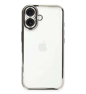 iPhone 16 Plus Kılıf Razer Lensli Silikon - Gümüş