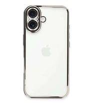 iPhone 16 Plus Kılıf Razer Lensli Silikon - Gümüş