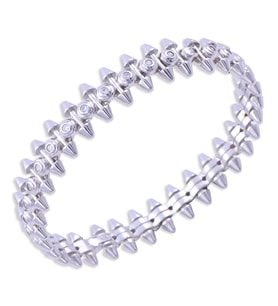 925 Ayar Gümüş Kadın Taşlı Ok Bileklik 21.5 gr ZRK 2160