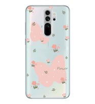 Xiaomi Redmi Note 8 PRO Uyumlu Kelebek Tasarımlı Şeffaf Telefon Kılıfı